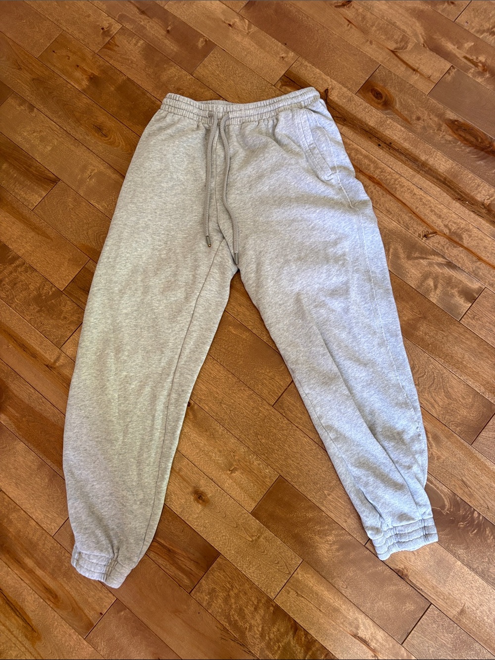 aerie Light Gray Cozy Fleece Sweatpants
